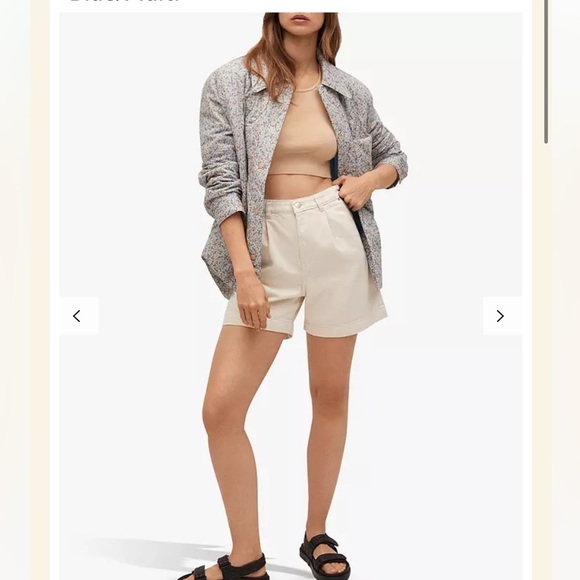 Mango quilted ditsy floral print jacket in light blue NWOT - Picture 5 of 16